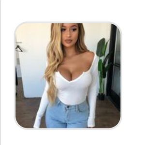 OOTD Fash- Meghan sleeve top (white)